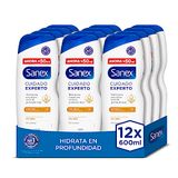 Sanex Expert Care Natural Shower Gel - 12 x 600ml