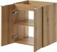en.casa Wastafelonderkast Newport met deuren 50x60x40 cm eikenkleurig
