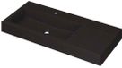 Wastafel INK Momento Wastafel Quartz Wasbak Links met 1 Kraangat - 1000x450x90 mm - Quartz Zwart