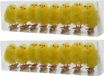 Decoris Decoratie kuikentjes - 16 stuks - geel - op clip - 5,5 cm