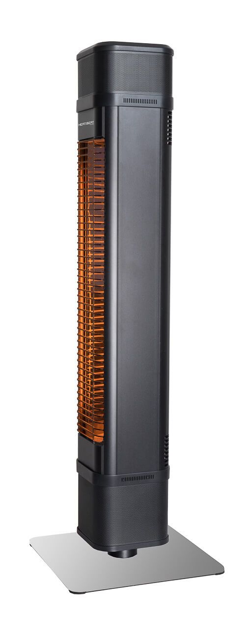 Eurom Heat and Beat Tower - Elektrische Terrasverwarmer - 2200W - Zwart