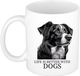 Bellatio Decorations Cadeau mok honden liefhebbers - Border Collie - wit - pentekening - keramiek - 300 ml