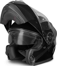 VINZ Helmets Santos Systeemhelm met Zonnevizier - Scooterhelm & Motorhelm & Brommerhelm - ECE 22.06 - Zwart - XL