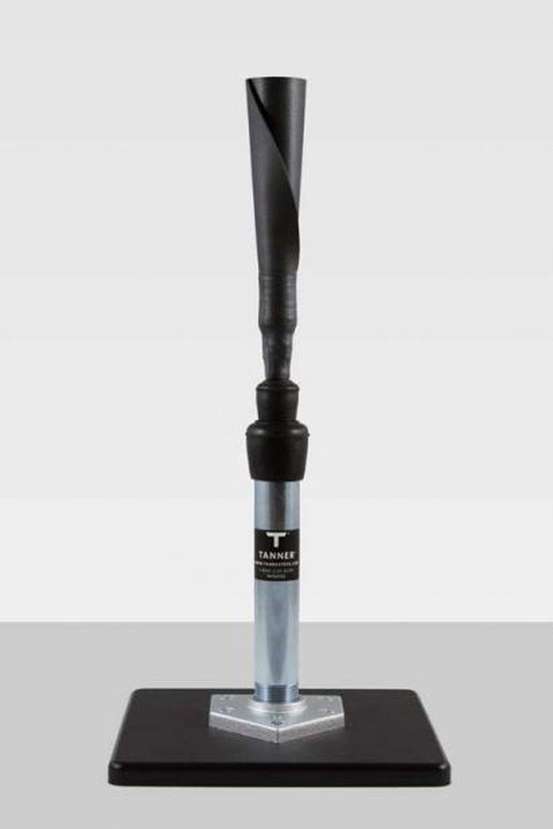 TANNER Tee Slagstatief voor Honkbal en Softbal - Small - Zilver/Zwart