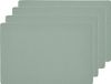 Zeller placemats lederlook - 8x - 45 x 30 cm - mintgroen - vegan leer - tafel onderleggers