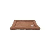 Bobby Douce matras voor honden en katten, extra zacht, van pluche, machinewasbaar, beige, 80 x 60 x 5 cm
