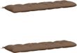vidaXL Coussin de banc VIANEN 2 pièces 100% Polyester Taupe 160 x 50 x 12 cm