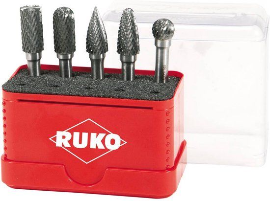 RUKO 116004 Freesstift Hardmetaal - 5-delig