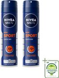 Nivea Men Sport Anti-Transpirant Deodorant Spray 150 ml - 2 stuks
