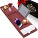 SereneLife Badplank, Bamboe Badrek voor bad met Luxe Cadeaubox en Rode Cadeaulint–Badkuipplank-Uitschuifbare & Verstelbare Badplank met Apparaat-/Boekhouder en Verwijderbare Bakjes voor Badkamer Accessoires Donkerbruin