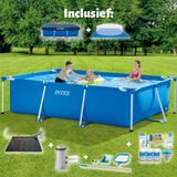 Intex Frame Pool Zwembad - Opzetzwembad - Rechthoekig - 300 x 200 x 75 cm - Blauw