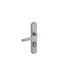 Poignée de porte Vachette sur plaque Secumax One - version clé I, entraxe 195 mm - aluminium - protection cylindre en acier inoxydable - argent anodisé