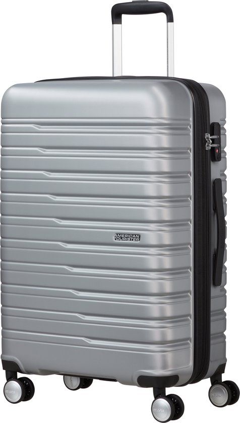 American Tourister Koffer - Flashline Spinner (4wielen) 67cm Uitbreidbaar - Sky Silver