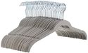 Amazon Basics fluwelen hemd/kledinghangers, verpakking van 50 stuks, grijs