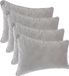Atmosphera Bank/sierkussens huiskamer Sophia - 4x stuks - 30 x 50 cm - Zilvergrijs - polyester - met rits