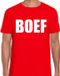 Bellatio Decorations Verkleed T-shirt voor heren - BOEF - rood - S