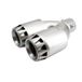Simoni Racing Uitlaatsierstuk Dubbel Rond RVS - Titanium Jet Engine Design 185x88xL245mm - Montage ->39-63mm
