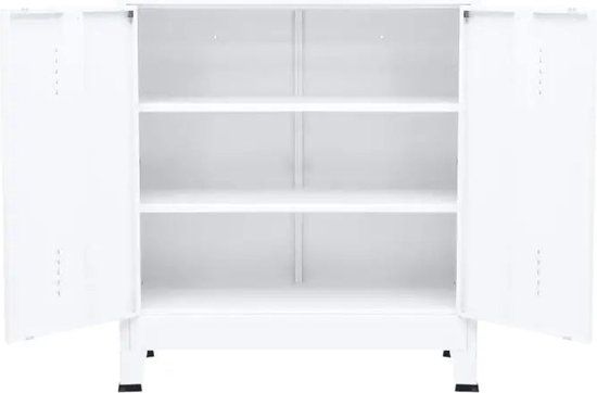 vidaXL Opbergkast industrieel 90x40x100 cm staal wit