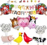 Festive birthday decoration with balloons and animals, 21 pieces, suitable for theme parties and children's parties