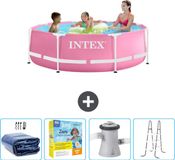 Intex Rond Frame Zwembad - 244 x 76 cm - Roze