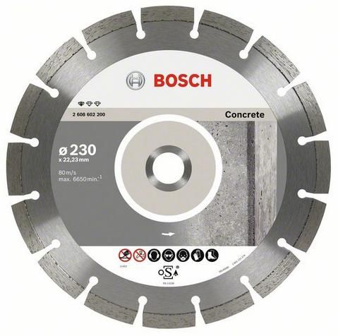 Standard for Concrete Diamond Cutting Disc 180 mm 22.23 mm - 2608603242