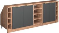 Vicco Rion Kastenset voor schuine wand – 210 cm Set van 5 kastrompen 60 cm diepte Antraciet-goud