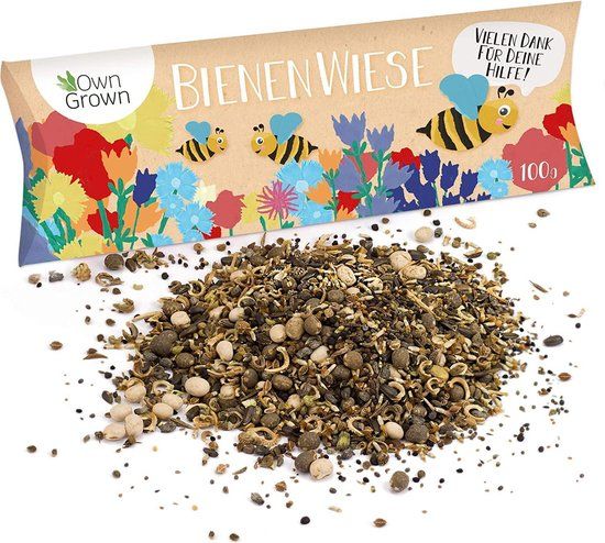 justdesign4you OwnGrown Bijenweide-bloemenmix - 100g - Bijenvriendelijke bloemzadenmix