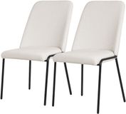 ML-Design Eetkamerstoelen set van 2 beige met rugleuning, gestoffeerde stoelen voor eetkamer & keuken