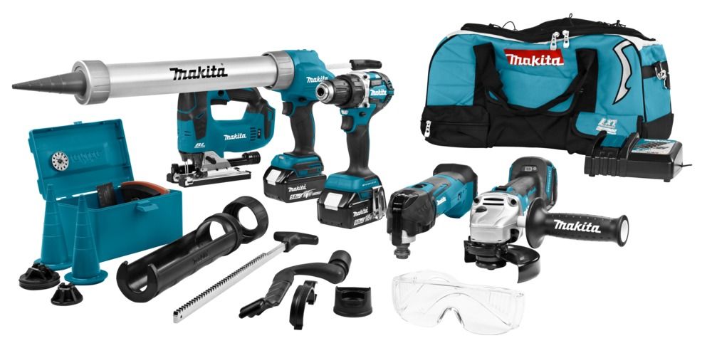 Makita Combiset Dlx5040tx1 18 Volt 5 Machines In Een Stevige Tas
