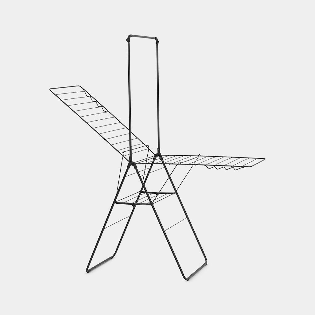 Brabantia HangOn Droogrek - 25m - Zwart - Inklapbaar