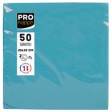 Pronappe 50 Servetten Katoen Turkoois 20x20cm