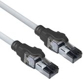 ACT Grijze 3 meter S/FTP CAT6A IDC 4PPoE / PoE++ 100W LSZH patchkabel snagless met RJ45 connectoren FB4003