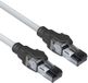 ACT Grijze 3 meter S/FTP CAT6A IDC 4PPoE / PoE++ 100W LSZH patchkabel snagless met RJ45 connectoren FB4003