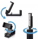 Merkloos Telefoonhouder Universeel - Telefoonstandaard Bureau - Tafel - Vliegtuig - Multifunctioneel - Reis - 360 Graden Draaibaar - Zwart