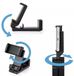 Merkloos Telefoonhouder Universeel - Telefoonstandaard Bureau - Tafel - Vliegtuig - Multifunctioneel - Reis - 360 Graden Draaibaar - Zwart