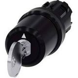 Siemens 3SU10005RL110AA0 3SU1000-5RL11-0AA0 Interrupteur à clé 2 x 45 ° IP66, IP67, IP69/IP69K 1 pièce