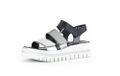 Gabor Plateausandalen voor dames, Zilver Zwart 61, 40 EU