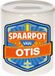 Bellatio Decorations Kinder spaarpot met naam - Otis - keramiek - met dop - wit