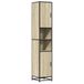 VidaXL Meuble de salle de bain 35x37,5x188,5 cm Chêne et Métal