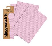 Clairefontaine C659O Decopatch papier, 3-pack roze en wit met geometrische madeliefjes
