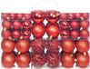 vidaXL 100-delige Kerstballenset 3/4/6 cm Rood