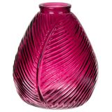 Bellatio Design Vase - violet transparent verre - 14 x 16 cm - vase