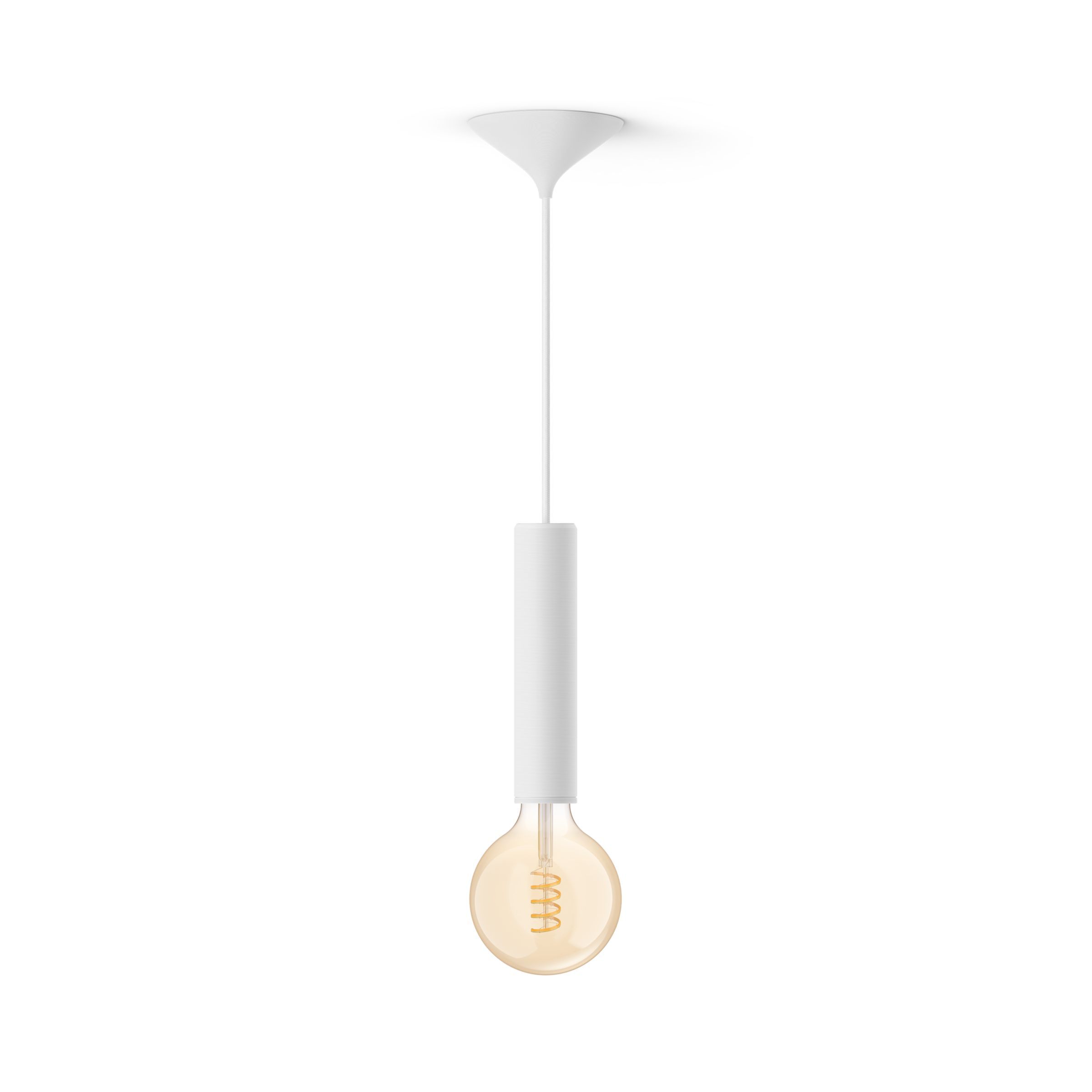 Philips Bundel: Witte Pendellamp + G125 Globe Filamentlamp