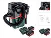Metabo AS 18 L PC Compact aspirateur sans fil 18 V 6 l IPX4 classe de poussière L humide et sec + 2x batterie 5,5 Ah + chargeur