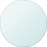 vidaXL Tafelblad van gehard glas 500 mm rond - Transparent