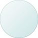 vidaXL Tafelblad van gehard glas 500 mm rond - Transparent