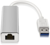 AISENS A106-0049 USB to Ethernet Adapter - RJ45 to USB 2.0 - 15cm - Silver/White