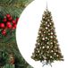 vidaXL Kunstkerstboom met kerstbal 210 cm 300 LED's Warmwit