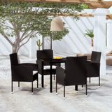 Maison Exclusive - Salon de jardin 5 pièces noir