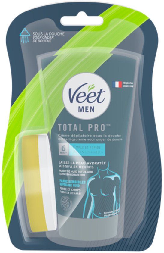 Veet Ontharingscrème Man - Gevoelige Huid - In Shower - 150 ml
